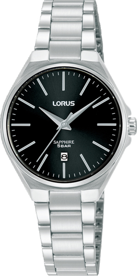 Dit is een dameshorloge van het merk Lorus. Het is een analoog horloge gemaakt van staal. De diameter van de kast is 28 mm en de kast is 9 mm dik.
De verdere specificaties van het horloge zijn als volgt:
Kastvorm: rond
Kastkleur: zilverkleurig
Kastmateriaal: staal
Bandbreedte: 12 mm
Bandlengte: 206 mm
Sluiting: vouwsluiting met drukker
Wijzerplaatkleur: zwart
Glassoort: saffier glas
Waterdichtheid: 5 ATM
Techniek: quartz