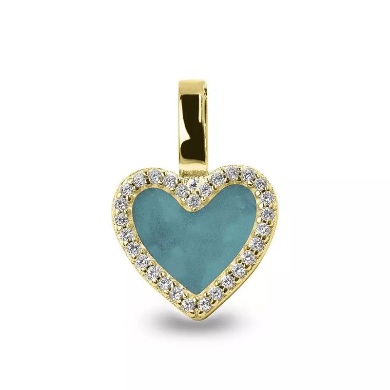 Gouden Seeyou hanger met diamant