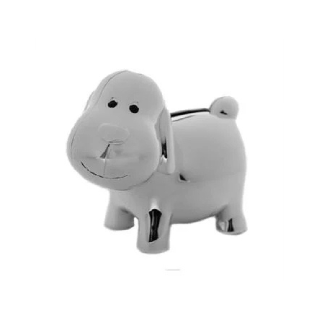 Verzilverde Spaarpot Hond Dribbel - WG-06270
