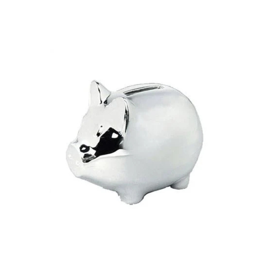 Verzilverde Spaarpot Varken / Big