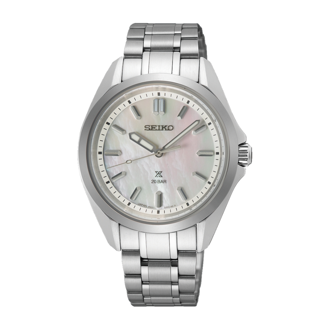 Seiko - Prospex Dames horloge 200 meter WR, Saffierglas, met parelmoer wijzerplaat - SUR605J1