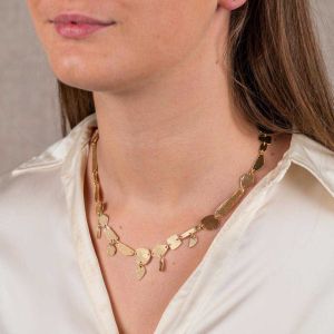 Collier zilver verguld figuurlijk zilver verguld