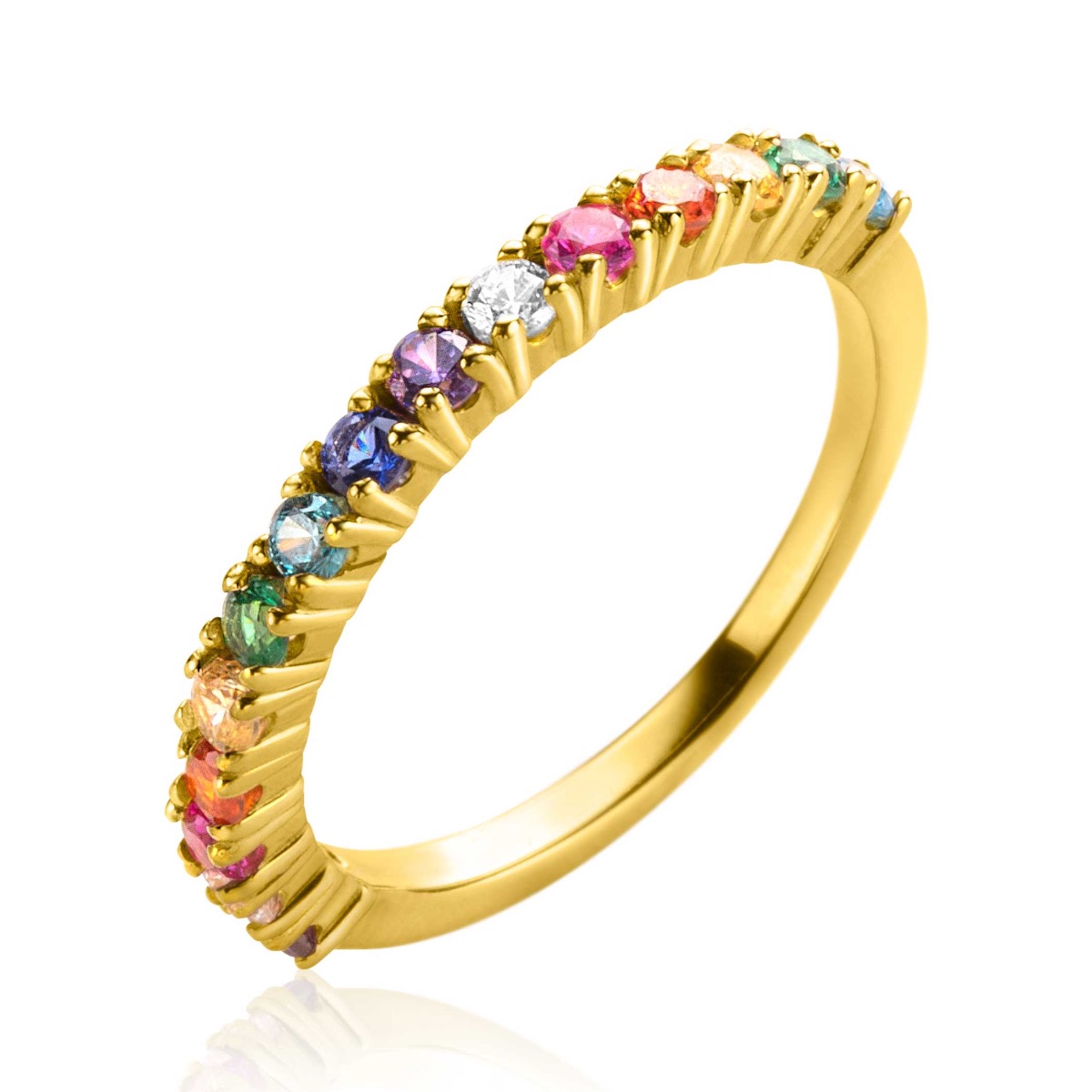Dit is een ring van het merk Zinzi. De ring is multicolor van kleur en gemaakt van zilver. 