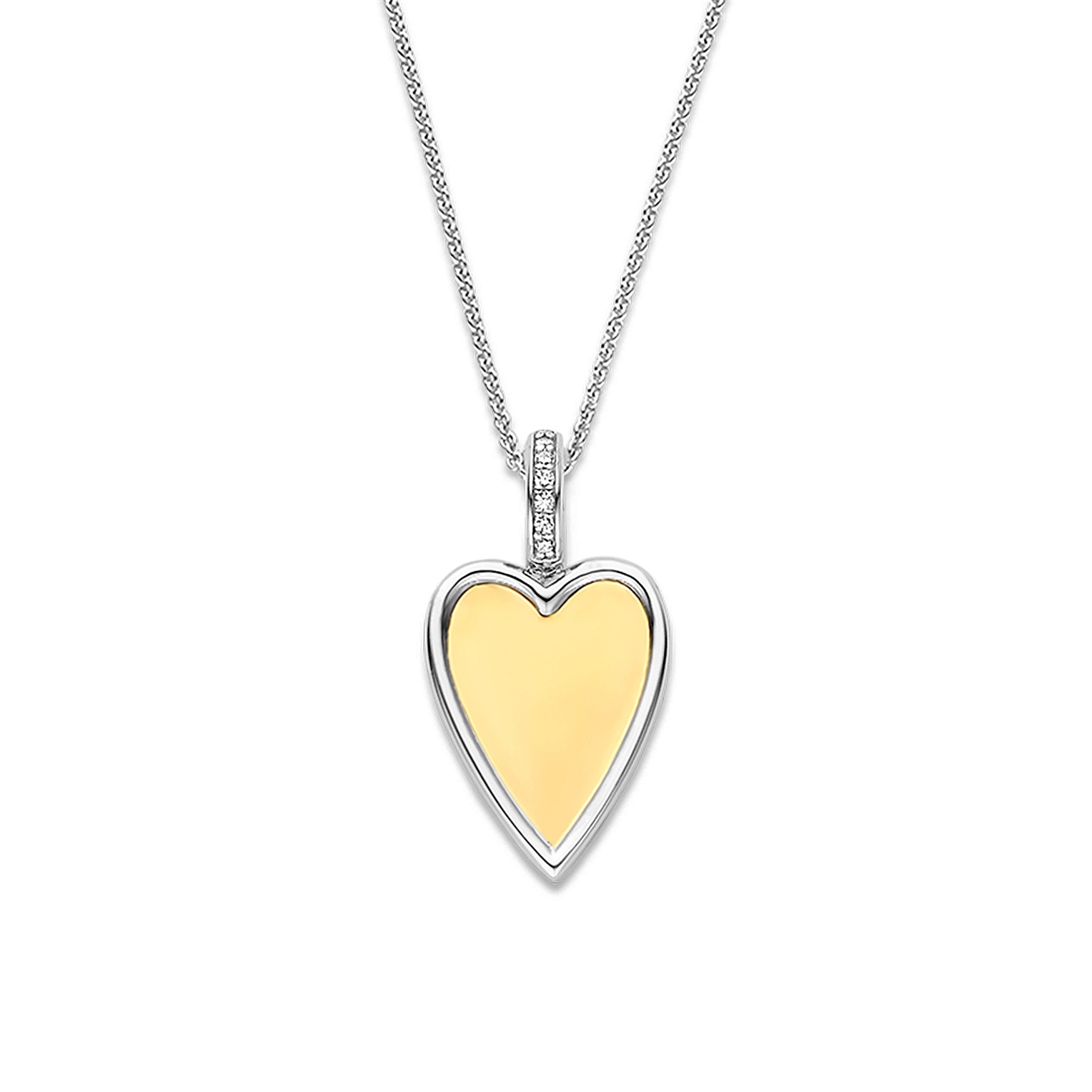 Ti sento hanger hart verguld met zirkonia | 6842ZY