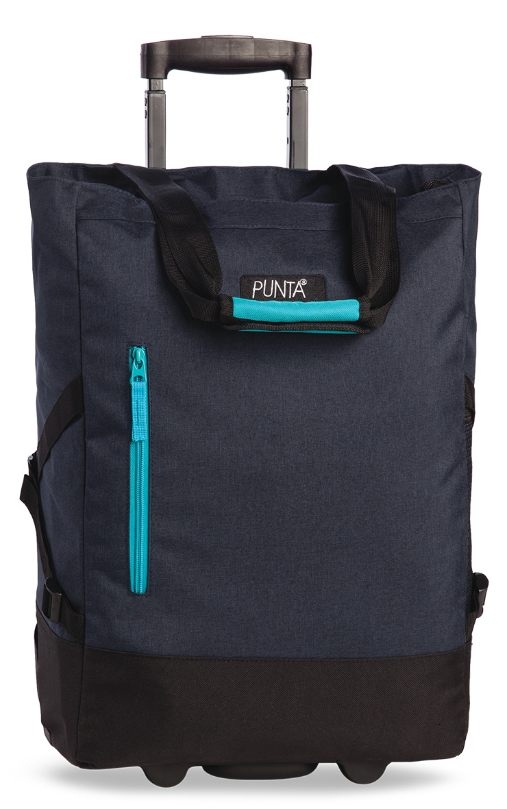 Een top tas op wielen. Handig voor boodschappen of gewoon als handbagage voor in het vliegtuig.
Voorzien van skate wielen welke winkelen/vervoeren van uw spullen gemakkelijk maakt. Tevens is deze tas voorzien van een handig treksysteem. Verder een grote opening om gemakkelijk spullen in de tas te stoppen en eruit te halen.

Afmetingen:
Hoogte 50cm x breed 36cm x diep 20

Inhoud 33 liter
maximum draag gewicht 12 KG