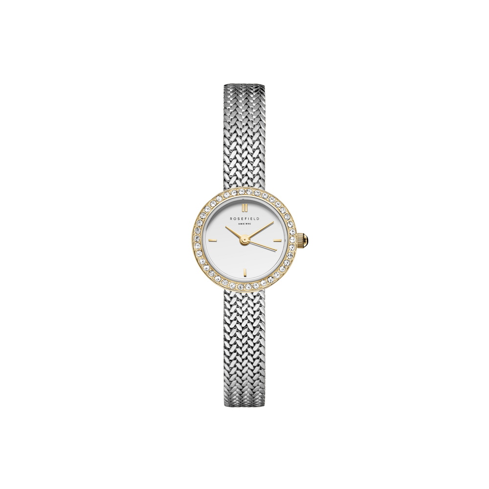 Rosefield horloge met stalen band, Mini Small Edit Duotone woven mesh