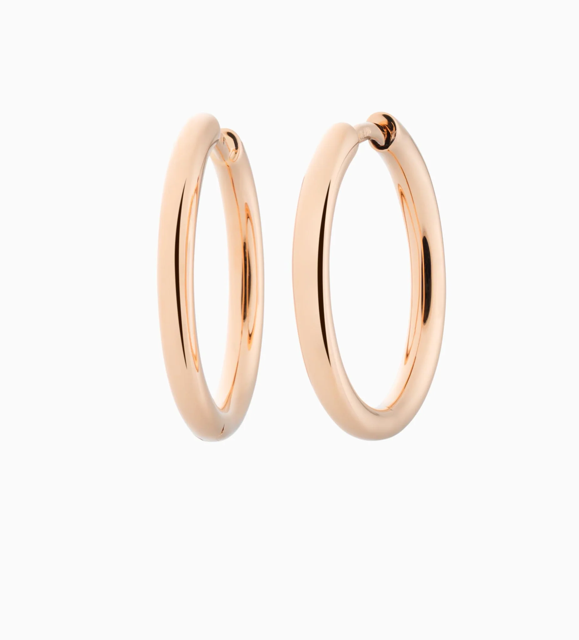 Een paar 18 krt rose gouden oorringen Bron model Lux 20mm.
Deze oorringen zijn de basis voor talloze combinatiemogelijkheden met losse aanhangers. Eenvoudig maar perfect gemaakt. Volwaardig lid van de 'Lux' familie.