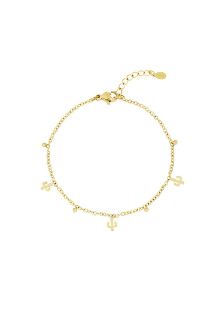 Bracelet with charms cactus - Gold color
