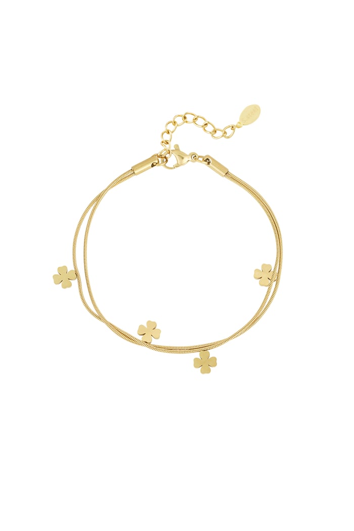 Double bracelet with clover