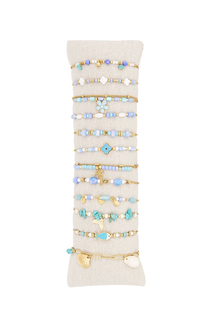 bracelet beach bliss - blue & Gold color. Assorti