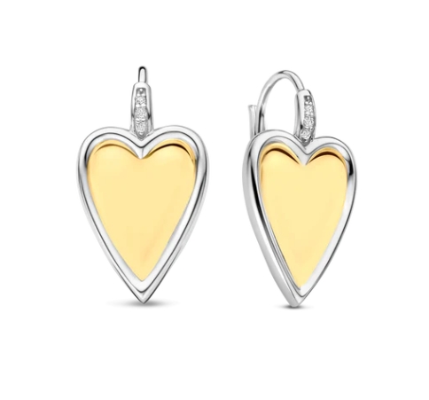 De TI SENTO oorbellen 78004ZY vertellen een liefdesverhaal. Waar tijdloze romantiek moderne flair ontmoet. Gemaakt van hoogwaardig 925 sterling zilver, wordt hun gladde, vergulde hart met een zilverkleur omlijst. Wat de perfecte balans tussen warmte en verfijning creëert. Een delicate waterval van pavé gezette cubic zirconia op de leverback haken voegt precies de juiste hoeveelheid schittering toe, die bij elke stap het licht vangt. Deze oorbellen voegen vloeiende elegantie toe aan elke look. Of je nu je dagelijkse outfit wilt verfraaien of een zachte gloed aan een avondensemble wilt toevoegen. Hun veilige leverback sluiting zorgt voor zowel comfort als vertrouwen, terwijl het gracieuze silhouet ze tot een instant klassieker maakt.