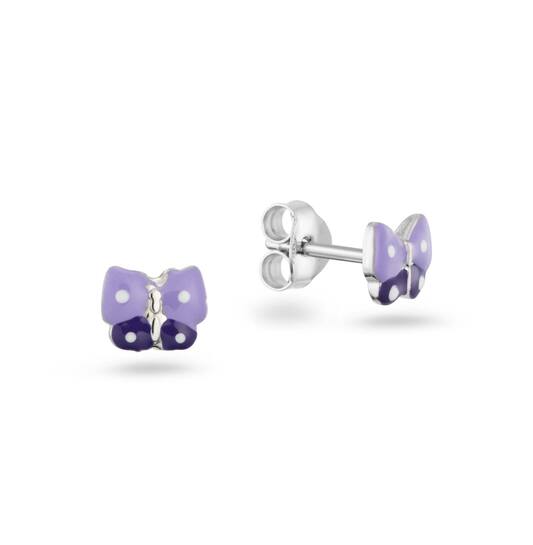 Oorstekers vlinder emaille lila | 106.0515.00