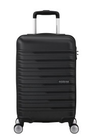 De American Tourister Flashline spinner 55/20 in Shadow Black (modelnummer 153340-0614) is een stijlvolle handbagagekoffer, perfect voor reizen. Kenmerken zijn een lichtgewicht ontwerp, 360-graden draaiende wielen en een verstelbare trekstang. Draag hem met het handvat of trek hem soepel achter je aan dankzij de spinnerwielen. Ideaal voor snelle, gemakkelijke mobiliteit op luchthavens.

Afmetingen:
Hoogte 55cm x Breed 35cm x Diep 25cm

Gewicht 3.00 KG

Type slot:
TSA