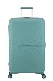 De American Tourister Airconic Spinner 77/28 in Dusty Turquoise, modelnummer 128188-A644, is een stijlvolle en lichte reiskoffer met een ruime inhoud. Uitgerust met vier 360° draaiende wielen en een verstelbare trekstang voor soepel vervoer. Ideaal voor lange reizen. Draag het bij de trekstang en houd de koffer naast je voor optimale mobiliteit tijdens het reizen.