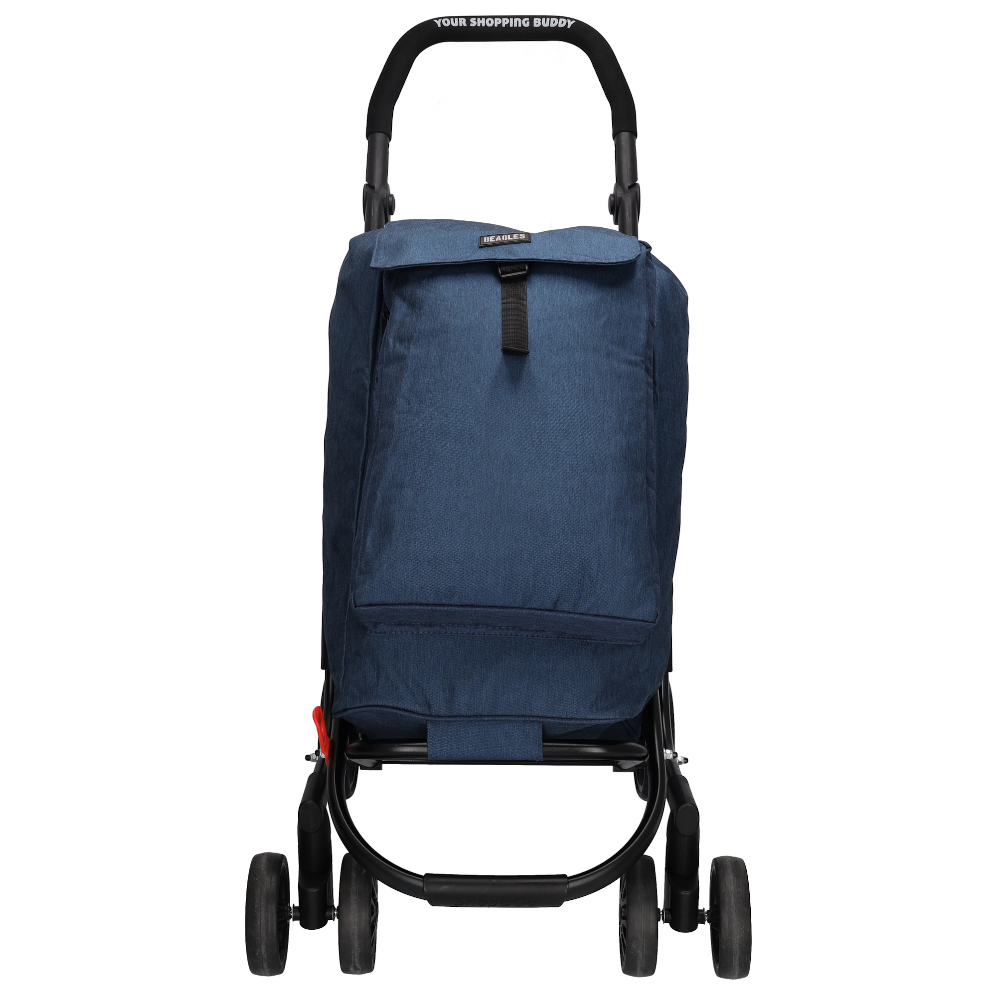 Met de Beagles Shop & Go Boodschappentrolley wordt boodschappen doen eenvoudiger en comfortabeler! Deze handige duwkar is voorzien van vier wielen, waarbij de voorste wielen zwenkwielen zijn voor extra wendbaarheid. Dankzij het verstelbare handvat stel je de hoogte gemakkelijk af op jouw voorkeur, zodat je de trolley moeiteloos voortduwt.

De ruime inhoud van 41 liter biedt voldoende plaats voor al je boodschappen, terwijl het koelvak je verse producten langer koel houdt. Extra praktisch: de trolley is opvouwbaar, waardoor je hem eenvoudig opbergt wanneer je hem niet gebruikt. 

Kenmerken

Vier wielen, voorste zwenkwielen

Verstelbaar handvat

41 liter capaciteit

Voorzien van een koelvak

Opvouwbaar

Achterrits