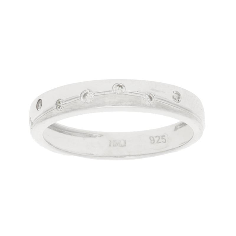 Zilveren ring met zirkonia