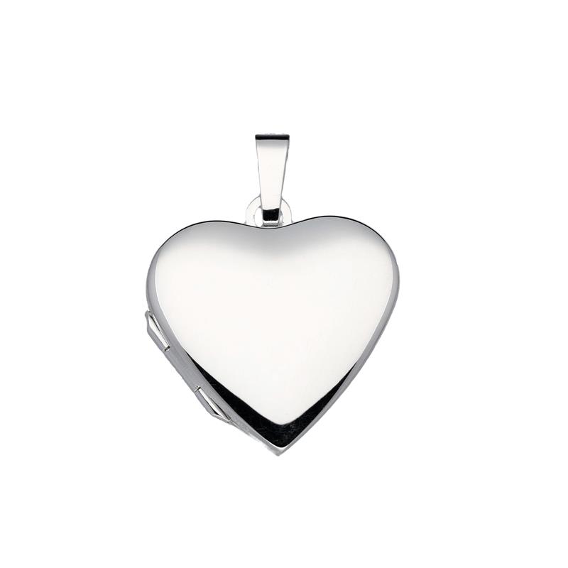 Zilveren Medaillon Hart Glad