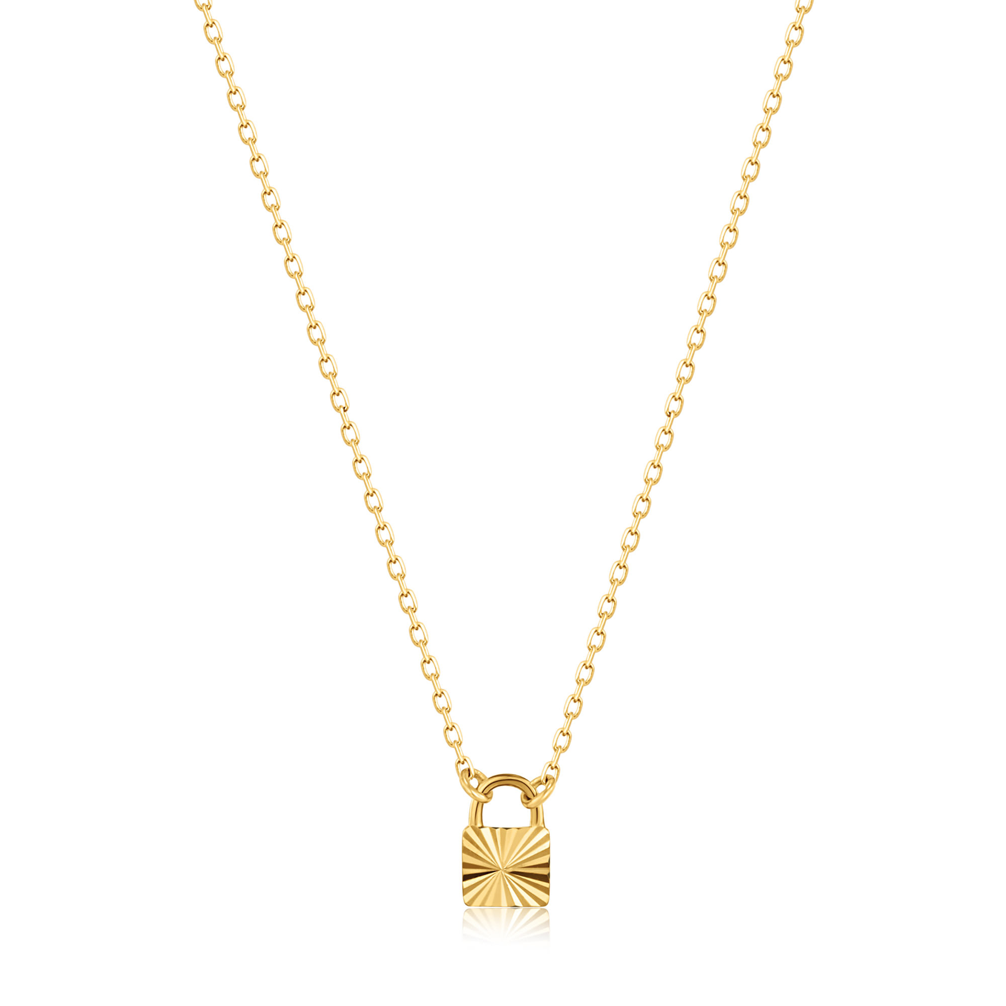De nieuwste musthave, deze 14kt gouden ketting met hangslot. Ontworpen om elke dag te stralen en perfect te combineren bij elke stijl.

HET MERK
Ania Haie staat bekend als fashion-forward sieradenmerk en heeft een toonaangevende naam opgebouwd. Een uitstekend moment om het merk verder uit te bouwen met een 14kt massief gouden collectie: Ania Haie 14kt Gold! In lijn met Ania Haie’s streven om een duurzamer merk te worden, is de 14kt gouden collectie gemaakt van 100% gerecycled 14kt goud en bevat conflictvrije en volledig traceerbare natuurlijke diamanten en echte edelstenen, zoals witte saffieren, opalen en turquoise.

SPECIFICATIES
- 14kt Gold Padlock Necklace
- Ketting
- 14kt goud
- Lengte verstelbaar: 40 - 45cm
- AH NAU001-11YG