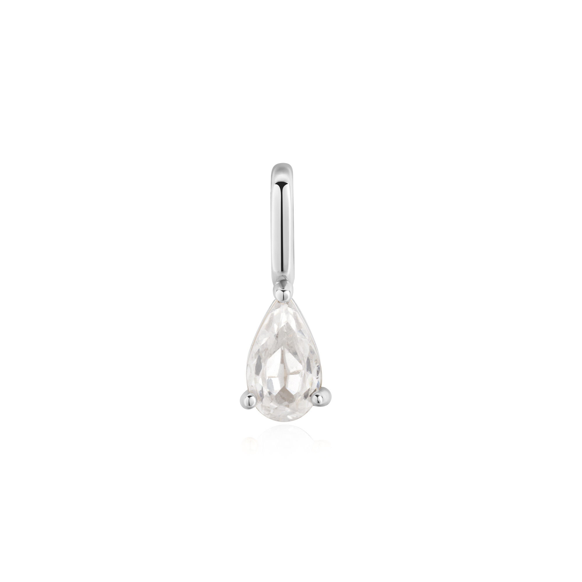 Pop Charms Silver Tear Drop Charm 