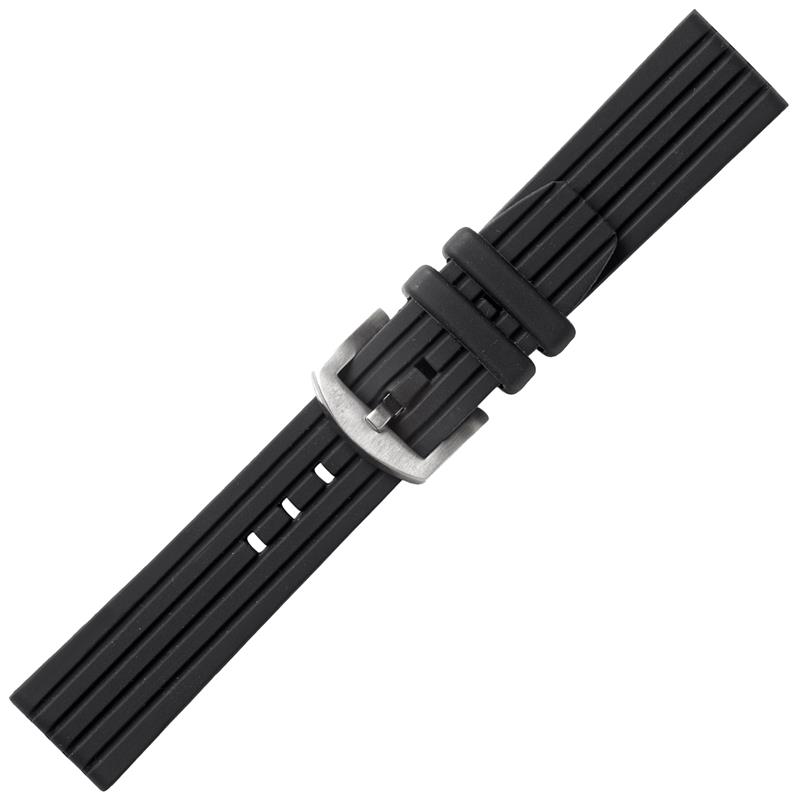 Dit Morellato Horlogeband Brenta is gemaakt van zwart silicone met een breedte van 22mm. Het bandje is lichtgewicht, flexibel en waterbestendig, waardoor het perfect is voor dagelijks gebruik. De beste manier om het te dragen is door het stevig om de pols te bevestigen voor een comfortabele pasvorm. Verrijk jouw horloge met dit stijlvolle en duurzame bandje!