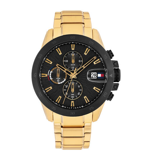 Tommy Hilfiger horloge met stalen band, Jameson double/zwart