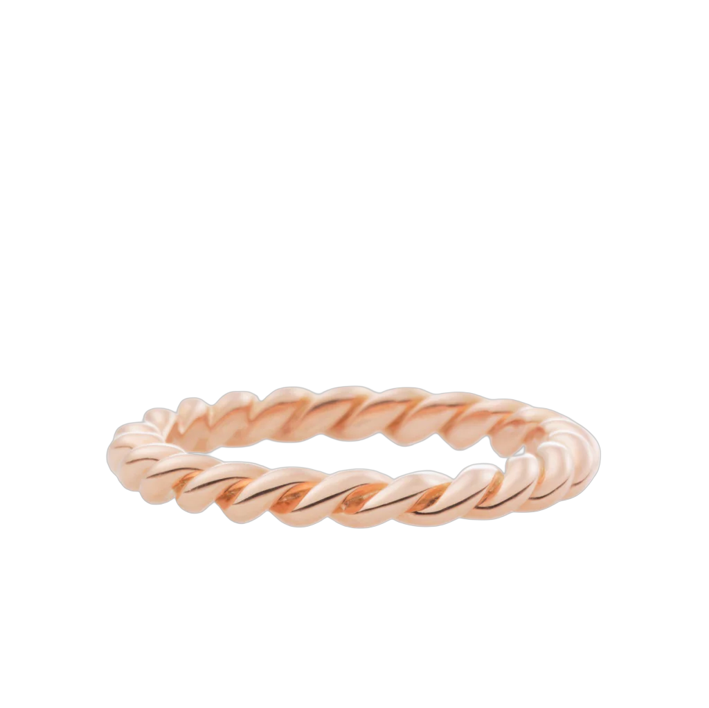 De kabelring is een klassieker en dat mag letterlijk genomen worden. De oude Grieken droegen al ringen met dit motief. In drie breedtes verkrijgbaar, dit is de smalste versie.