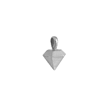 een 925/1000 zilveren hanger Antonio Bernardo model diamant.