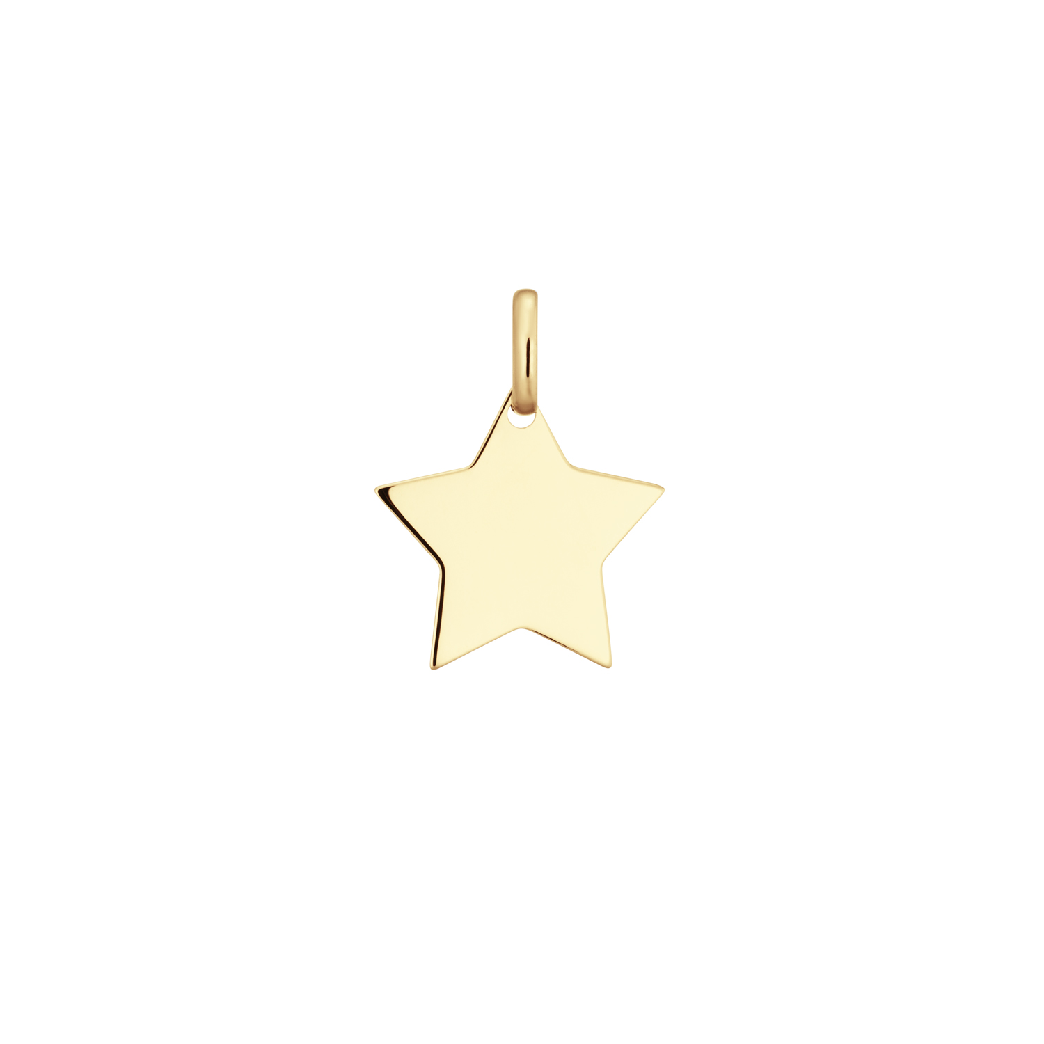 Dit is een gouden ster hanger van het merk GLOW