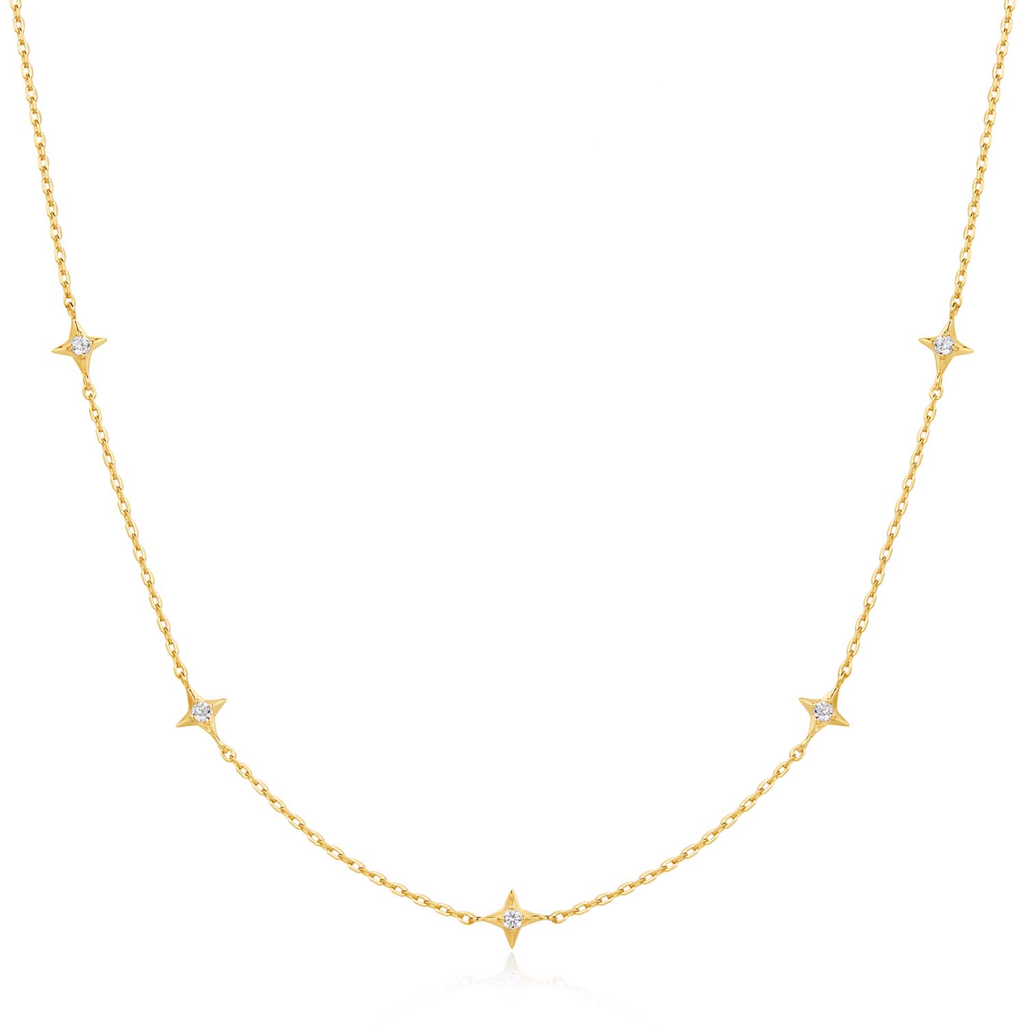 AH N061-04G
Onze sterrenketting is prachtig ingetogen en delicaat en is de perfecte keuze voor een gelaagde kettinglook. Houd je look eenvoudig of maak er laagjes van met een trendy dikke zilveren ketting of onze kenmerkende ketting.

HET MERK
Geïnspireerd door de laatste fashion trends is Ania Haie het toonaangevende sieradenmerk voor hoogkwalitatieve maar ook betaalbare zilveren sieraden, zonder op de kwaliteit in te leveren. Iedere collectie is gebaseerd op de laatste catwalktrends, waardoor Ania Haie snel tot hét sieradenmerk voor stijlbewuste consumenten is verkozen. Elk sieraad wordt ontworpen om te combineren met andere sieraden waardoor je je eigen look kunt creëren. Maar ook zijn Ania Haie sieraden opvallend genoeg om op zichzelf te dragen.

SPECIFICATIES
- Ania Haie
- Collier met sterren zirkonia
- 925 zilver met gold/ rhodium plating
- Lengte 45,5cm
- AH N061-04G