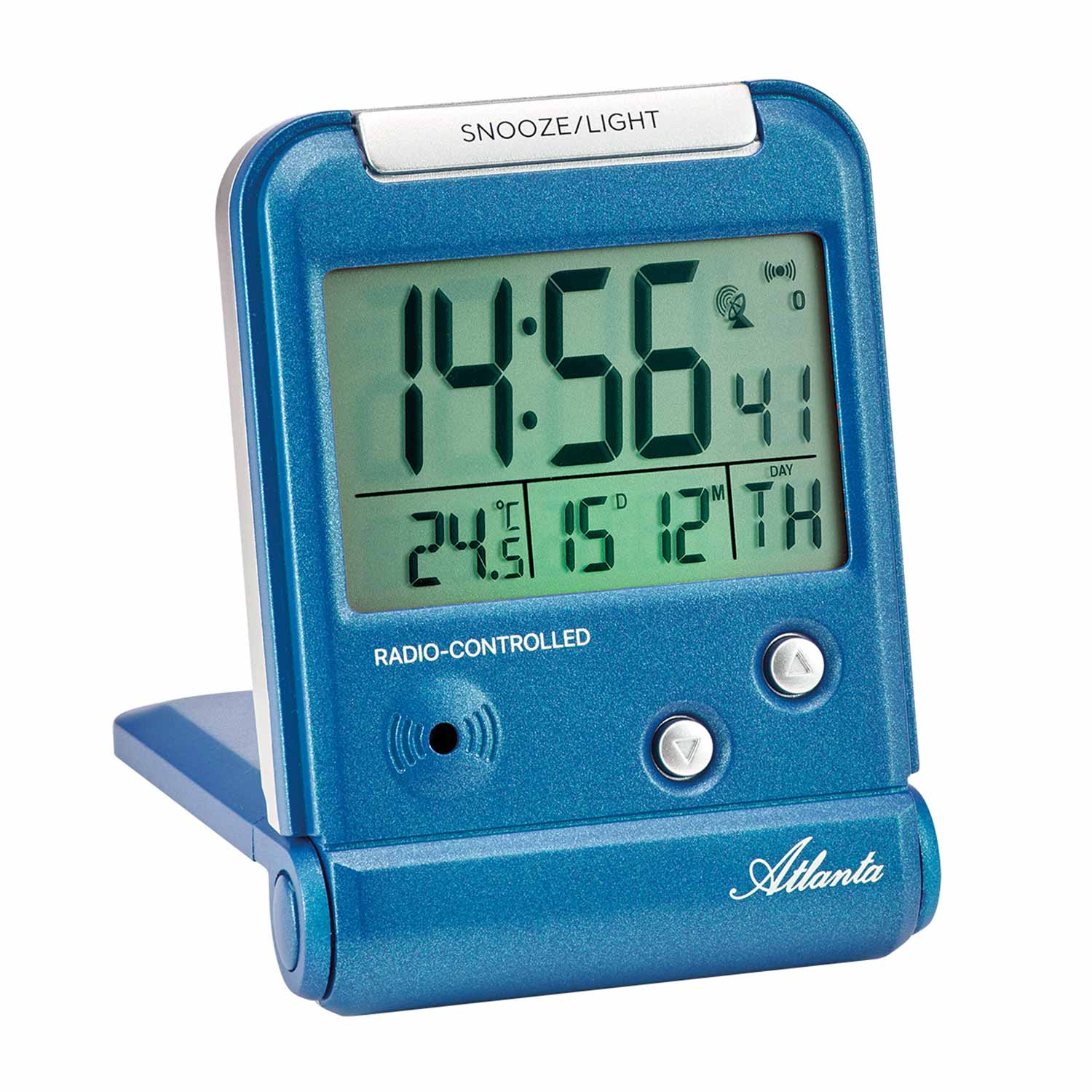 reiswekker blauw radio controlled