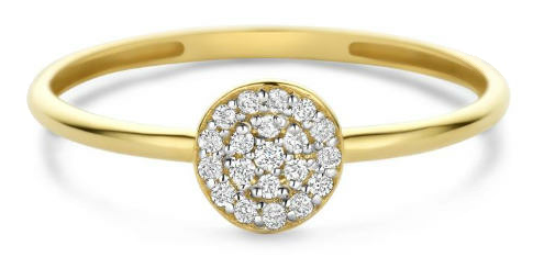 14 krt. gouden ring met 0.093 ct. briljant
