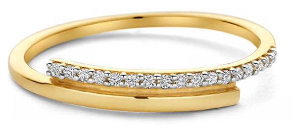 Gouden ring met 0.085 ct. briljant 