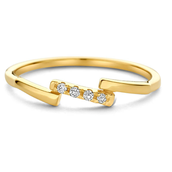 Gouden ring met 0.04 ct briljant