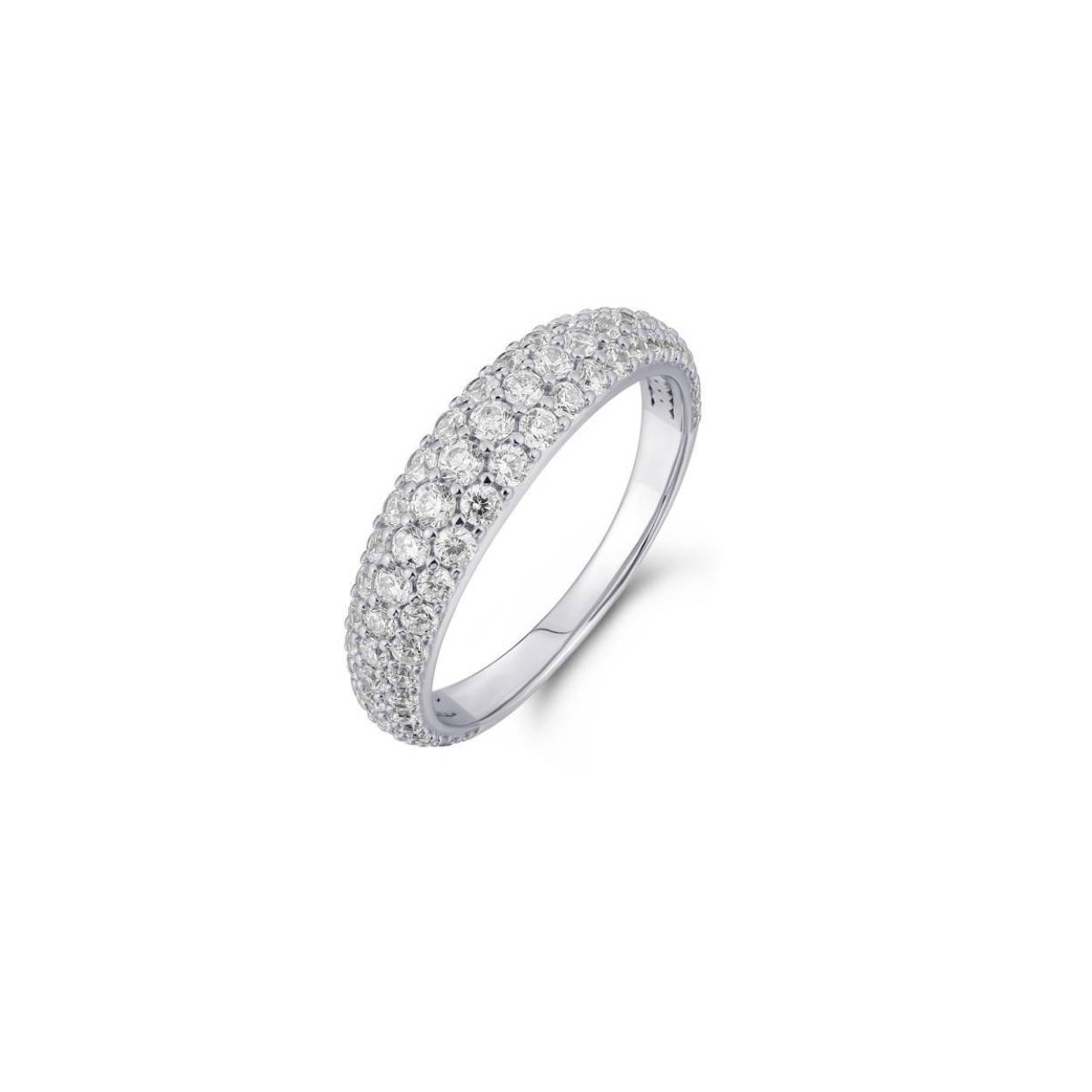 Ring zilver met zirconium maat 54 gisser collectie