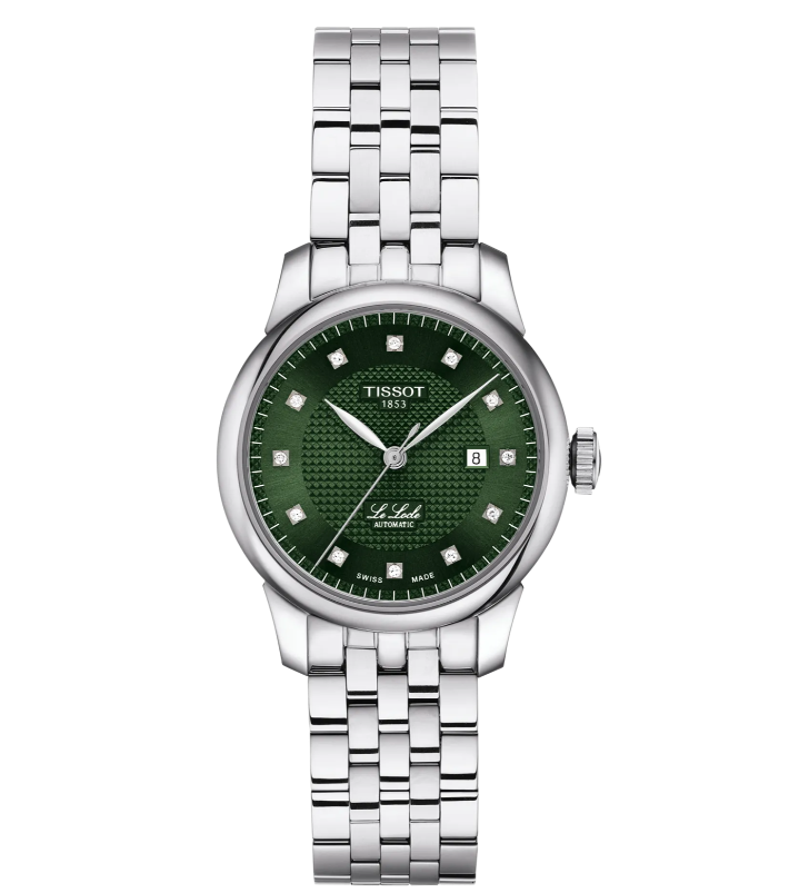 Le locle dames automaat groene wijzerplaat met diamant
