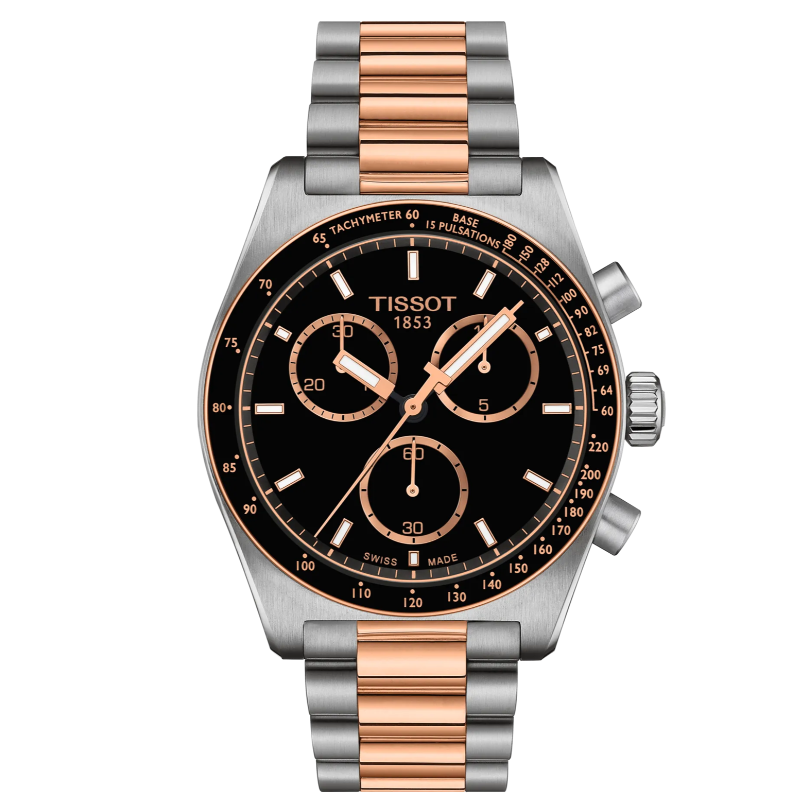 PRS 516 staal rose met chrono uurwerk quartz