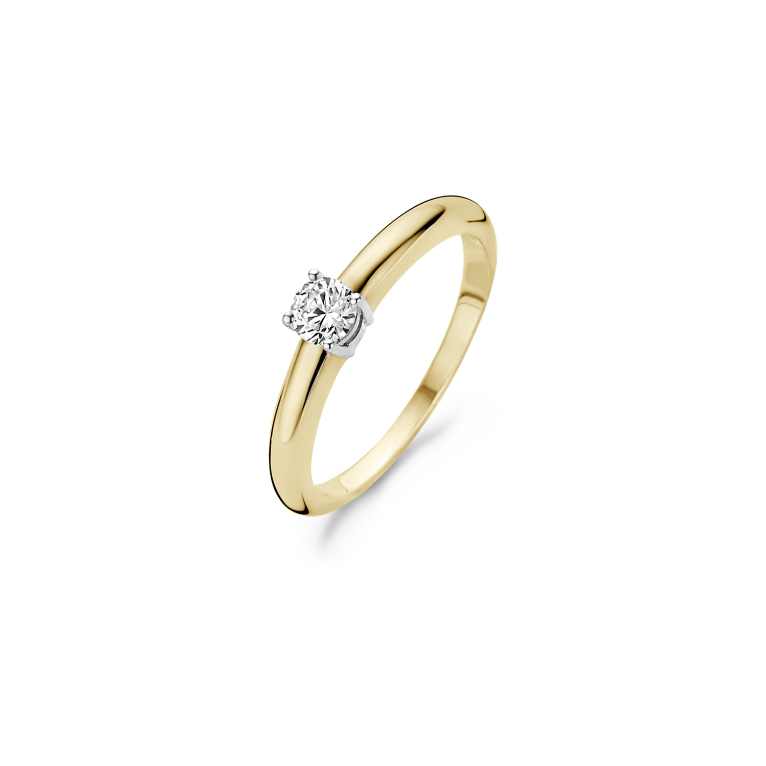 Blush - Geelgouden dames ring bezet met zirconia - 1067BZI/54