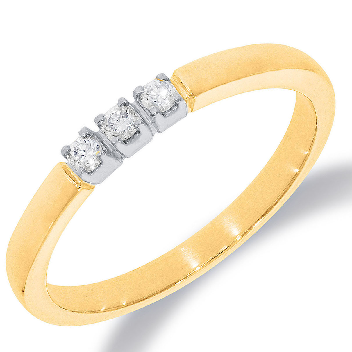 Memoire ring geelgoud 14 krt   Maat 51