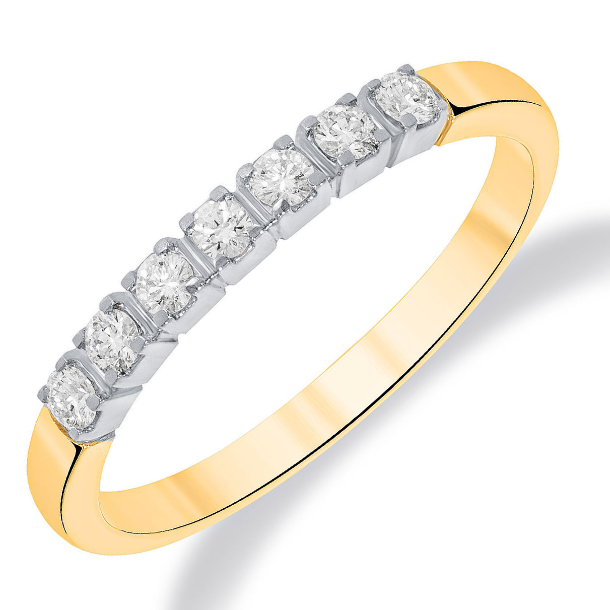 Geelgouden memoire ring 7-0.21Crt HSI