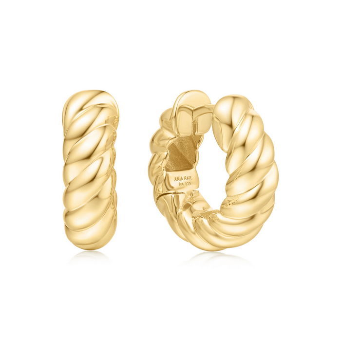Ania Haie E063-07G Bold Texture Hoop Verguld