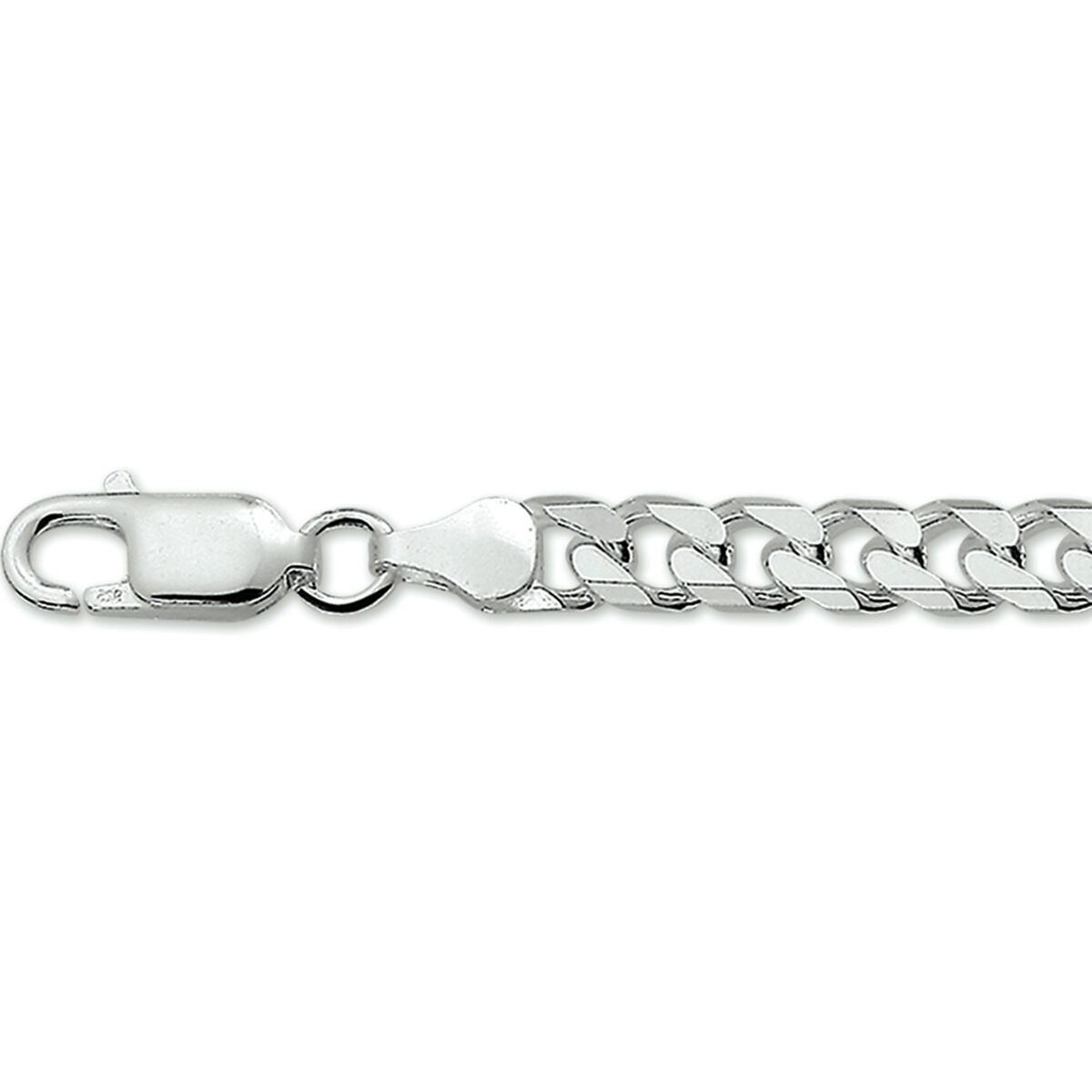 De moderne man weet dat sieraden allang niet meer alleen voor vrouwen zijn! Draag jouw set casual met een spijkerbroek of met een knipoog bij een wat meer zakelijke look. Details: Zilveren collier met geslepen gourmet schakel.

Gender: heren
Breedte: 6 mm
Langste lengte: 50 mm