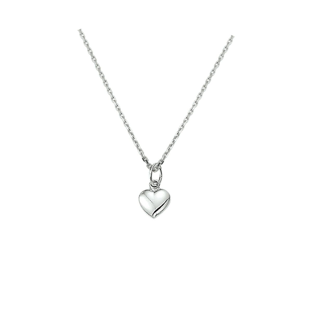 Zilveren collier met hanger hart 1322782