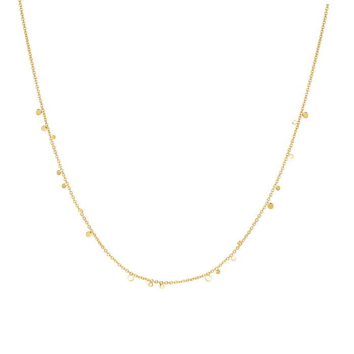 Gold Mini Disc Stacking Necklace Ania Haie verguld zilver