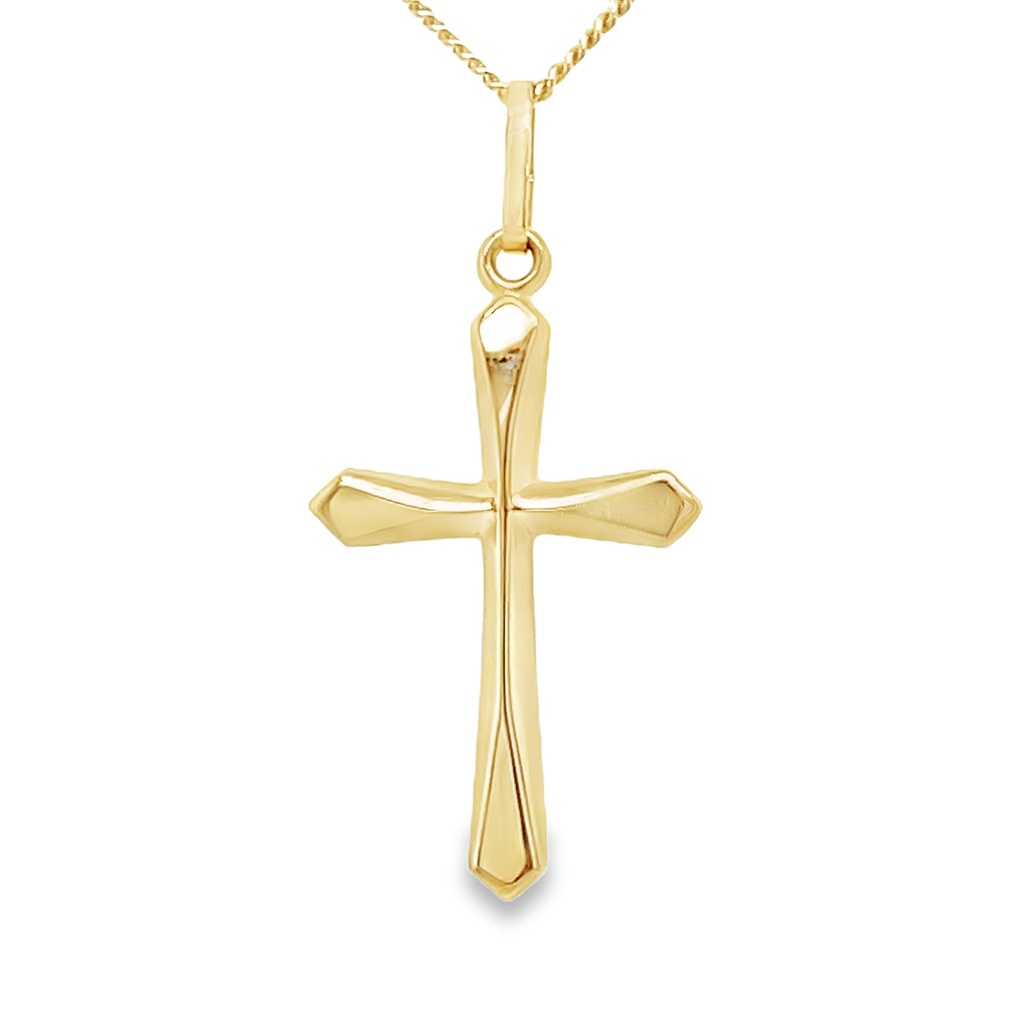 14k geelgouden hanfer in vorm van een kruis.

*De hanger is exclusief collier