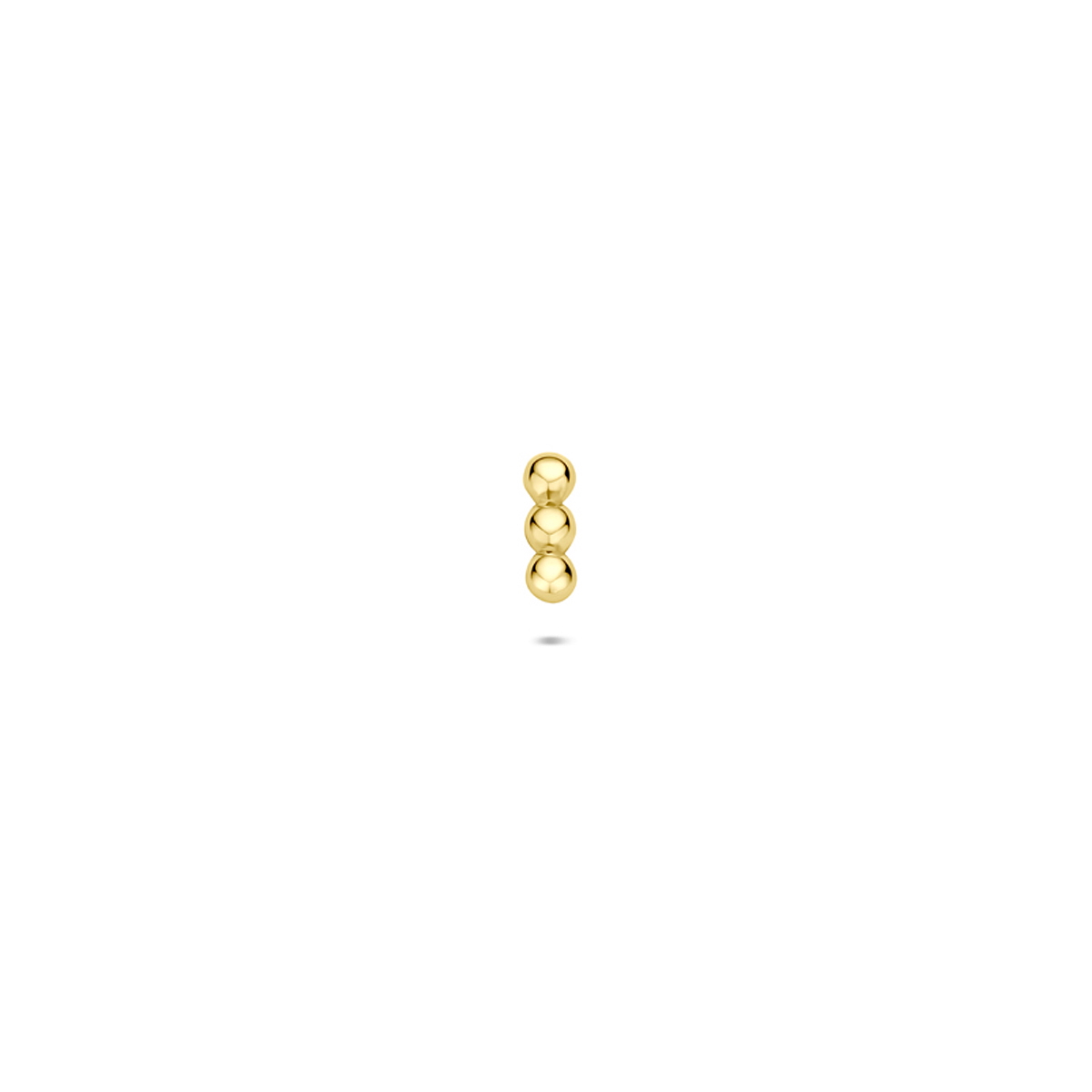14k Geelgouden flat back piercing met een afmeting van 4.5x1.5mm.