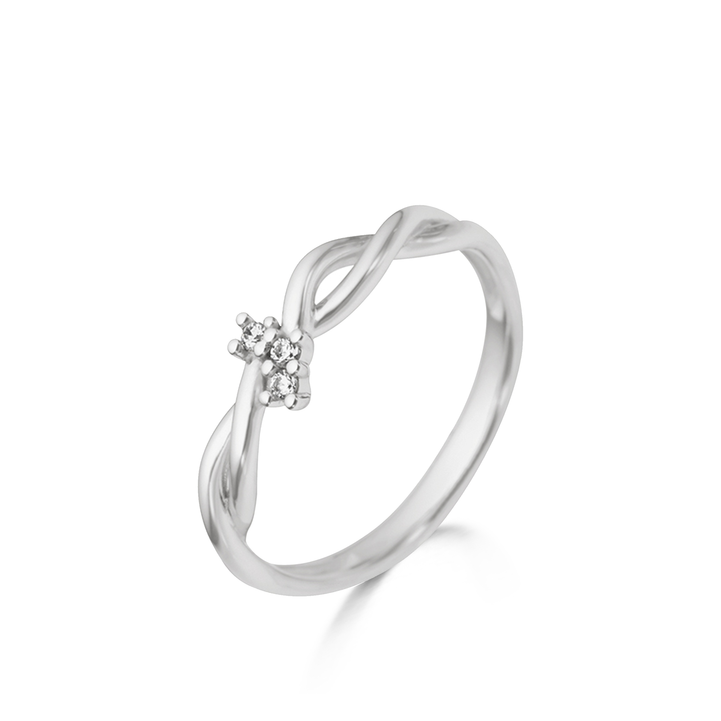 ring geelgoud 18Kt met echte diamant 0.05Ct