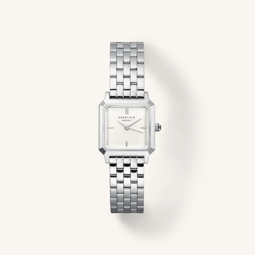 Rosefield horloge met stalen band, Boxelle staal/zilver
