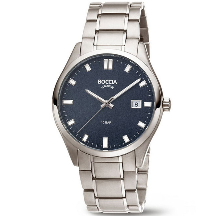 Boccia horloge 3669-04 titanium met datum aanduiding 