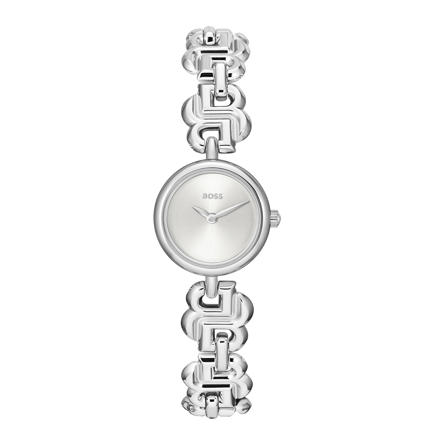 BOSS is voor degenen die een zelfbepaald leven leiden met stijl, passie en doel.

BOSS HB1502793 DOUBLE B Dameshorloge 23mm
Dit BOSS horloge uit de DOUBLE B serie met artikelnr: HB1502793 heeft een chique uitstraling. Zeer geschikt voor de moderne stijlvolle vrouw van nu. Het dameshorloge valt op door zijn stalen ronde horlogekast met een gladde bezel en een zilverwitte sunray wijzerplaat met sierlijke fijne wijzers. Aan de kast zit een hele aparte stalen schakelband met allemaal B schakels om en om. Het horloge heeft een doorsnee van 23mm een mineraalglas en is 3ATM. 

HET MERK:
HUGO BOSS is afgestemd op levensstijlen waar het gaat om kwaliteit en precisie. Het wereldwijde fashionlabel is verdeeld in twee merken: BOSS en HUGO. Het merk BOSS biedt geavanceerde, moderne horloges gericht op kwaliteit en design om een onberispelijke look te creëren – of het nu zakelijk, casual of sportief is. De horloge collectie van BOSS is perfect afgestemd op levensstijlen waar het gaat om kwaliteit en precisie. BOSS is op maat gemaakt in een onberispelijke stijl.

Blijf stijlvol bij de tijd. Voor de BOSS-vrouw is stijl het handelsmerk en draait alles om
details. Breng uw look naar een hoger niveau met onze nieuwe en kenmerkende horlogecollectie.

SPECIFICATIES:
- Mineraalglas
- Ronde kastvorm, Ø 23mm
- Stalen ronde horlogekast
- Zilverwitte wijzerplaat
- Stalen open B schakelband
- 3ATM