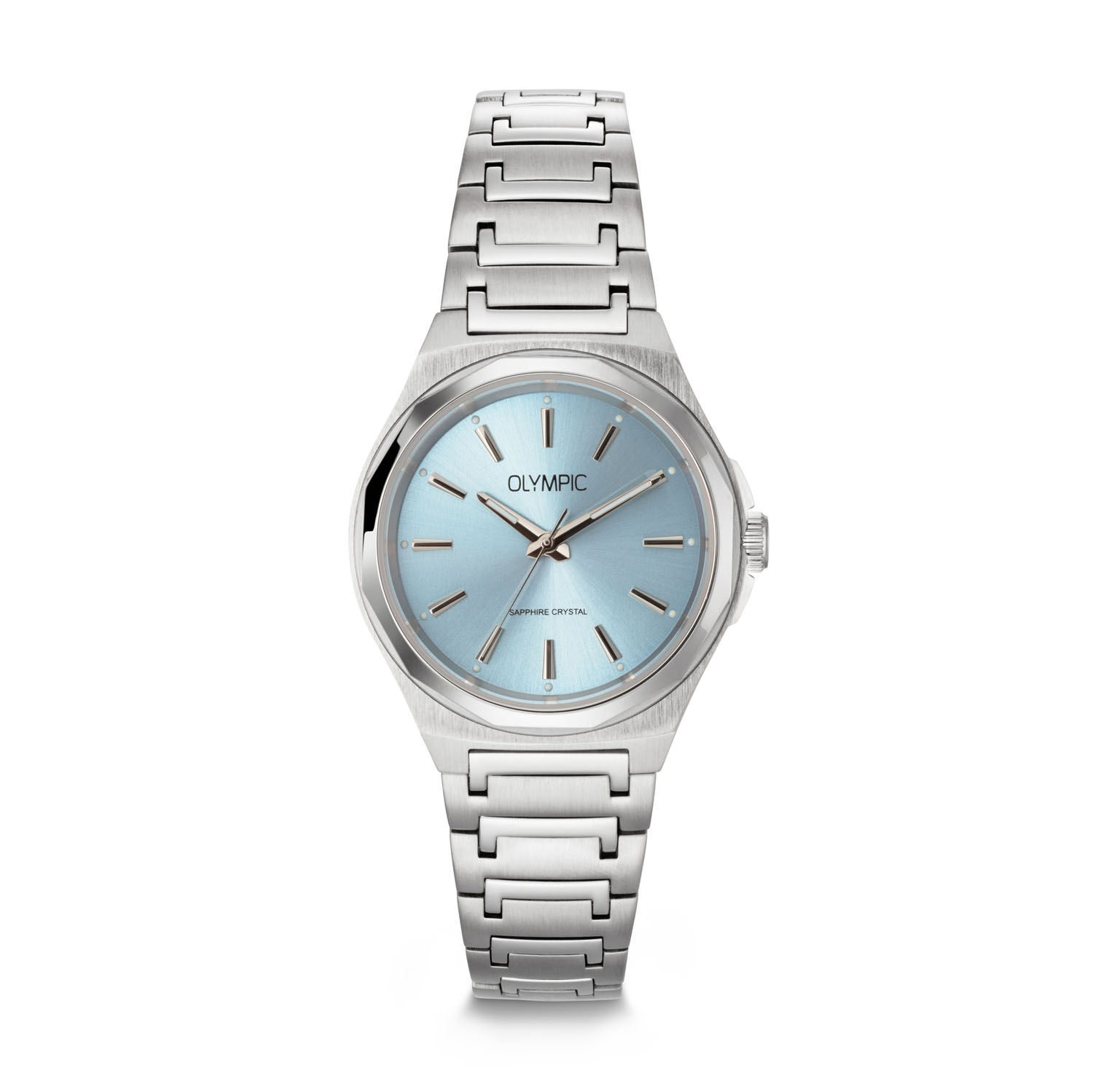 Olympic OL66DSS026 Momentum Horloge Dames Staal 32mm 
Dit unieke Olympic horloge met artikelnummer: OL66DSS026 is een classic dameshorloge. Het horloge heeft een stalen kast met een glanzende bezel, een blauwe wijzerplaat met streepjes als uursaanduiding en fijne wijzers. Aan de kast zit een stalen schakelband met een vouwsluiting. Het horloge heeft een saffierglas, een doorsnee van 32mm en is 5ATM.

Het merk:
Het Nederlandse horlogemerk Olympic levert stoere chronografen, slimline series, digitale uurwerken en elegante dameshorloges. De prijs-kwaliteitverhouding staat bij Olympic hoog in het vaandel met prijzen die uiteenlopen van &euro; 34,95 tot en met &euro; 159,00.

100% Nederlands ontwerp, waterdicht en standaard 3 jaar fabrieksgarantie.

Specificaties:
- Ronde kast &Oslash; 32mm
- Stalen horlogekast
- Blauwe wijzerplaat
- Stalen schakelband
- 5ATM 
- Standaard 3 jaar fabrieksgarantie
- Saffierglas